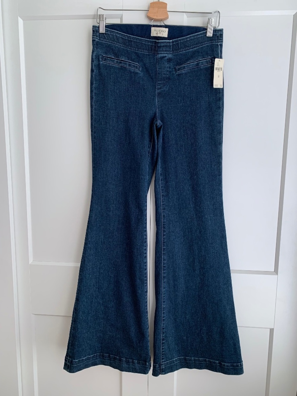 PILCRO by Anthropologie Retro Low-Rise Pull-on Flare Jeans Women's Size 28